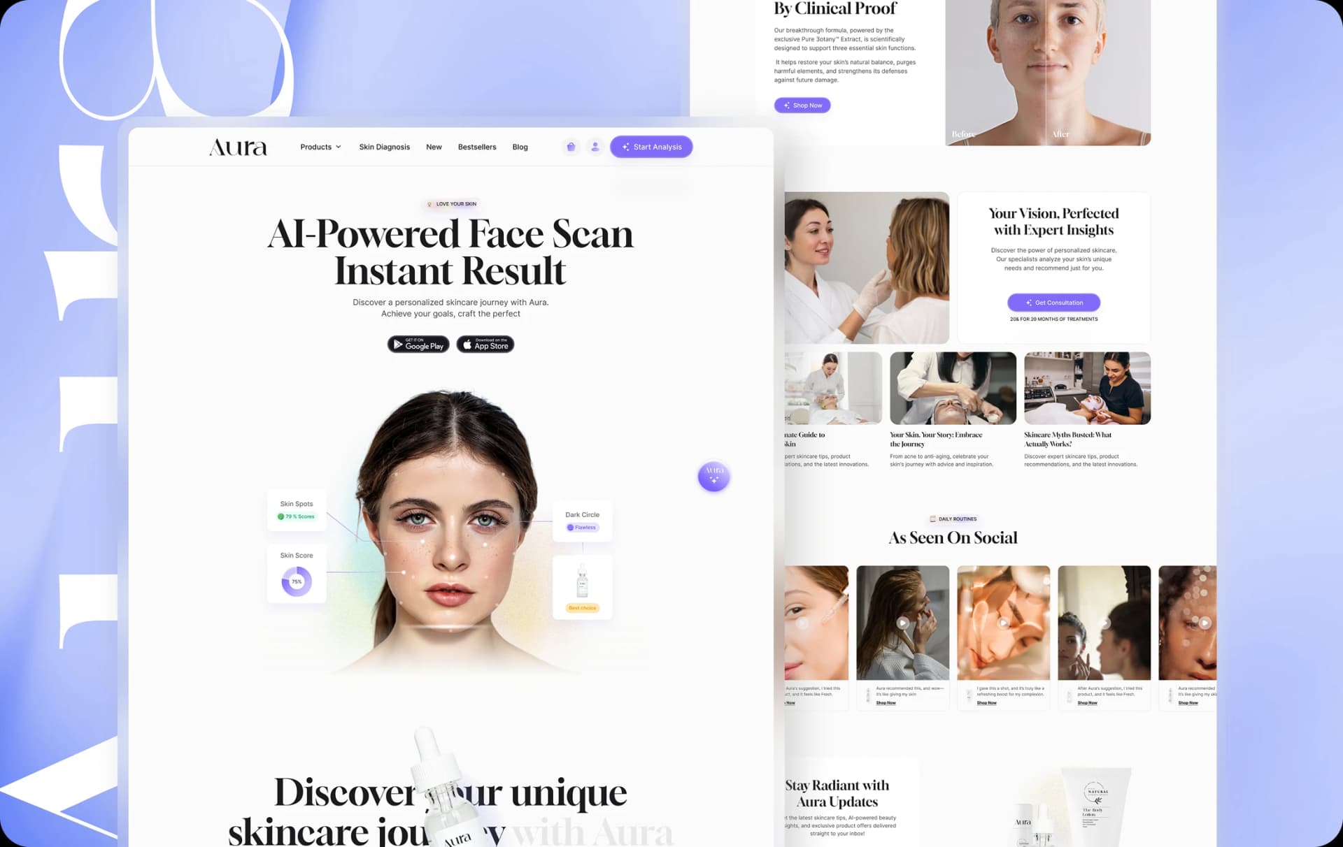 aura web UI UX